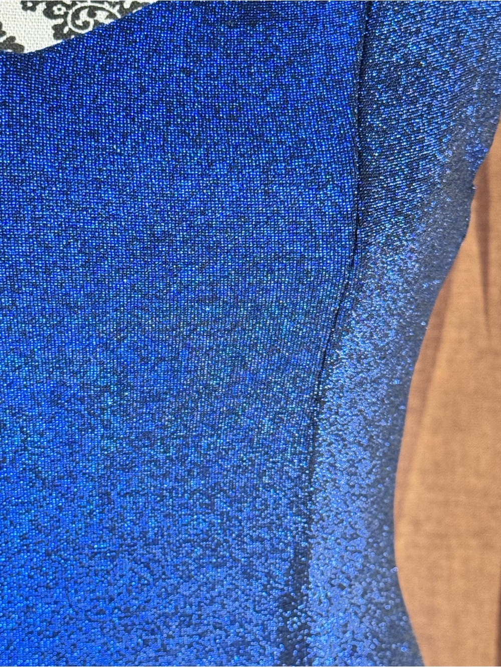 Lulu’s Sparkly Blue Metallic Slip Dress with V-neck and Spaghetti Straps size M - Picture 2 of 9